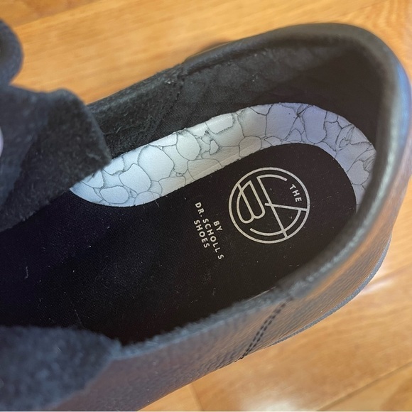 THE LAB BY DR SCHOLL’S LEATHER BLACK SNEAKERS SHOES AMALIE CASUAL Sz 8 US - Picture 11 of 15